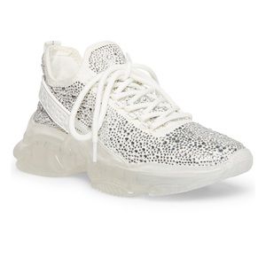 Women's Maxima Rhinestone-Trim Trainer Sneakers. Size : 7